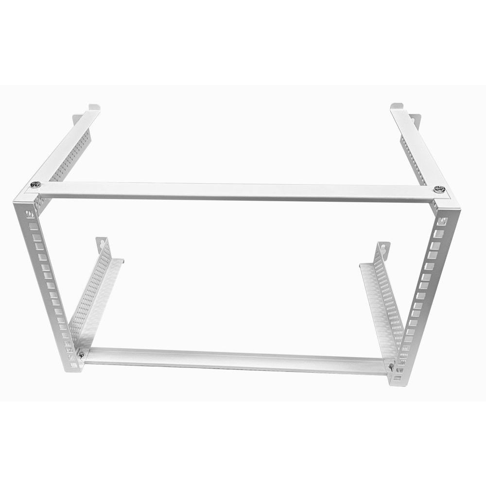 6U 19 inch Open Wall Mount Frame Network/Data Rack 300mm Deep-White