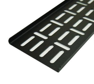 15U Vertical Cable Management Tray 100mm wide Black