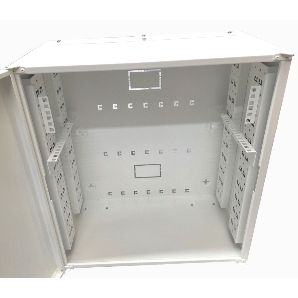 6U 19" Low Profile Adjustable Vertical Mount - Wall Mount Network / Server  Cabinet 600mm Deep-White