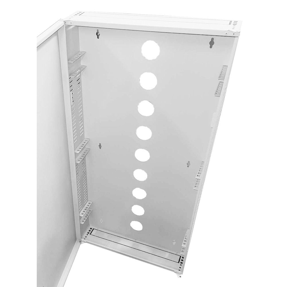 2U 19 Low Profile Vertical Wall Mount Network Cabinet 1000 Style Light Grey