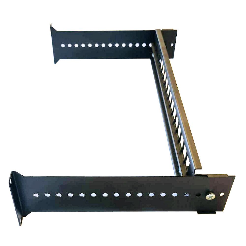 2U 19 Adjustable Rack Mount DIN Rail Panel Bracket