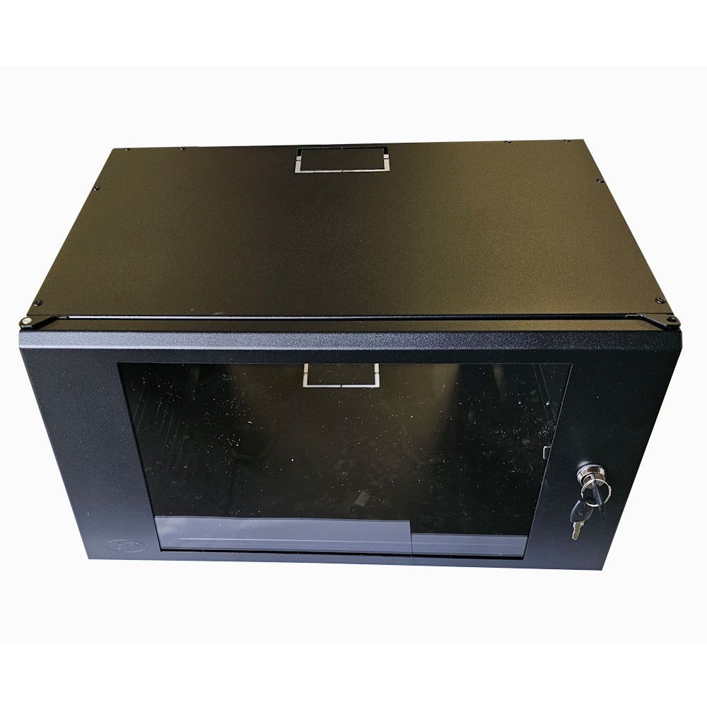 6U 19 Data Rack / Patching Network Cabinet 375mm Deep Black