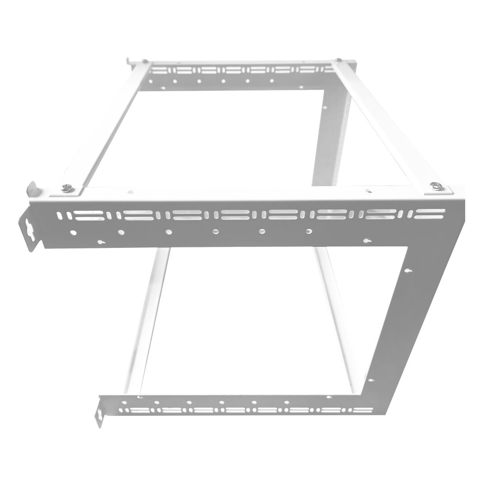 9u Open Frame Wall Rack - 450mm Deep-White -2 Post