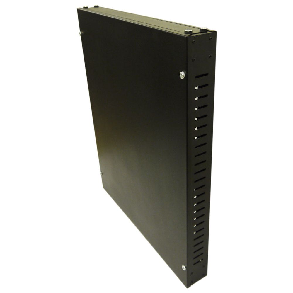 1u 19 inch Vertical Mount Wall Mount Enclosure- Cabinet - 600 style, Black