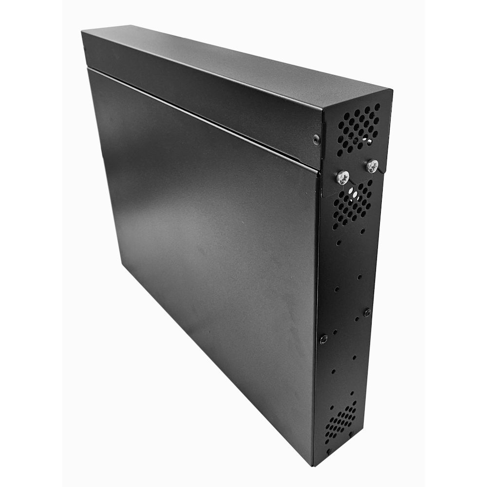 1u Desktop/Wall Mount - Front/Top Cover - Flat Pack Cabinet-Black