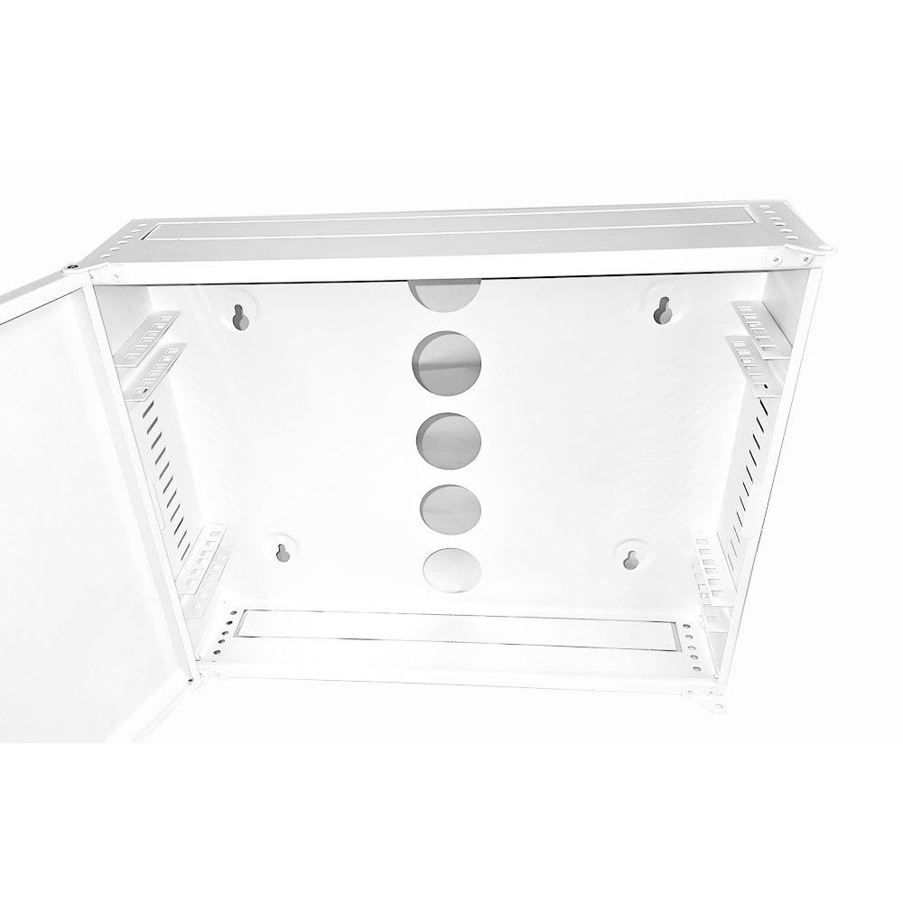 2U 19 Low Profile Vertical Wall Mount Network Cabinet 400 Style-White