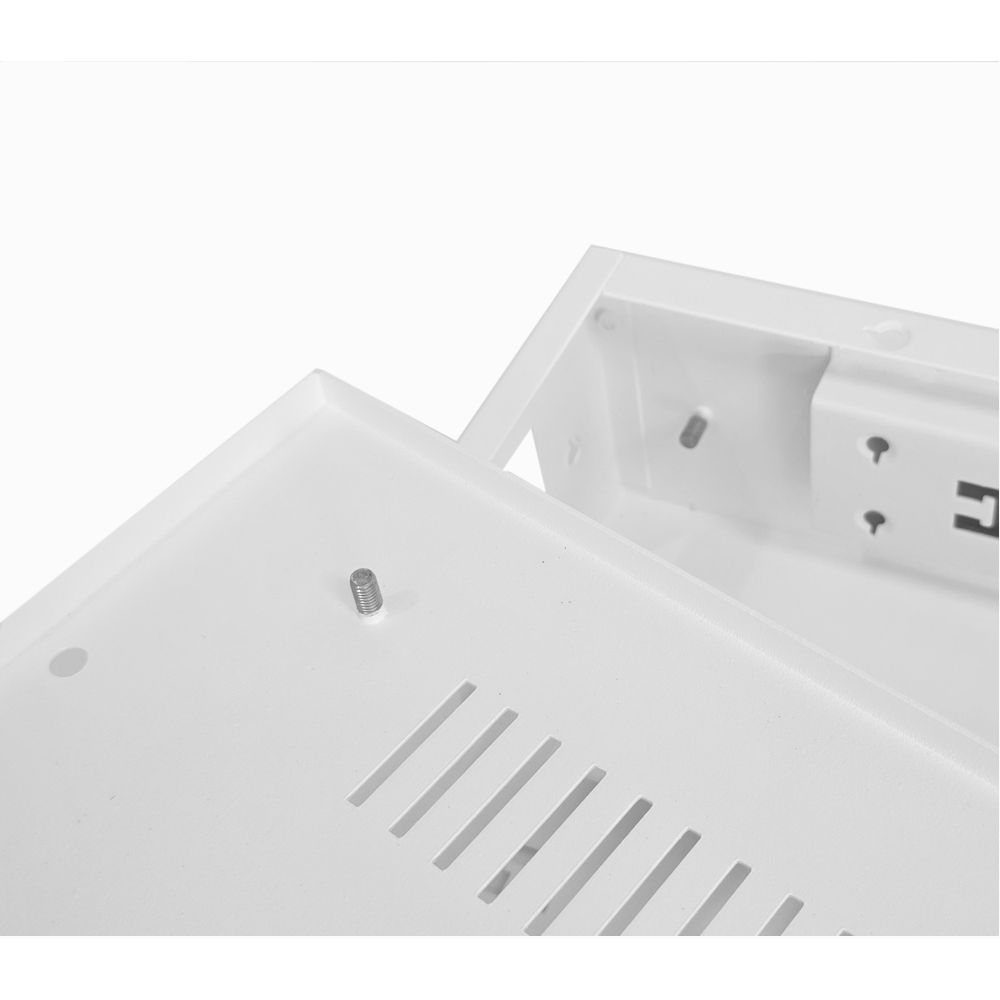 2x 22 Way Module Dins or 1u Wall Box-Universal Adjustable Enclosure-350 Style - White