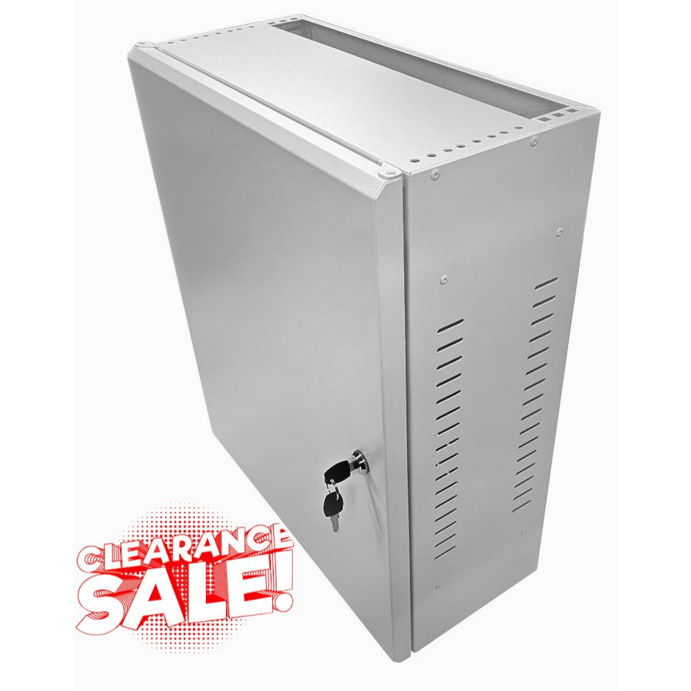 3U 19" Low Profile Vertical Mount - Wall Mount Network / Server Cabinet - 600mm Deep-Grey