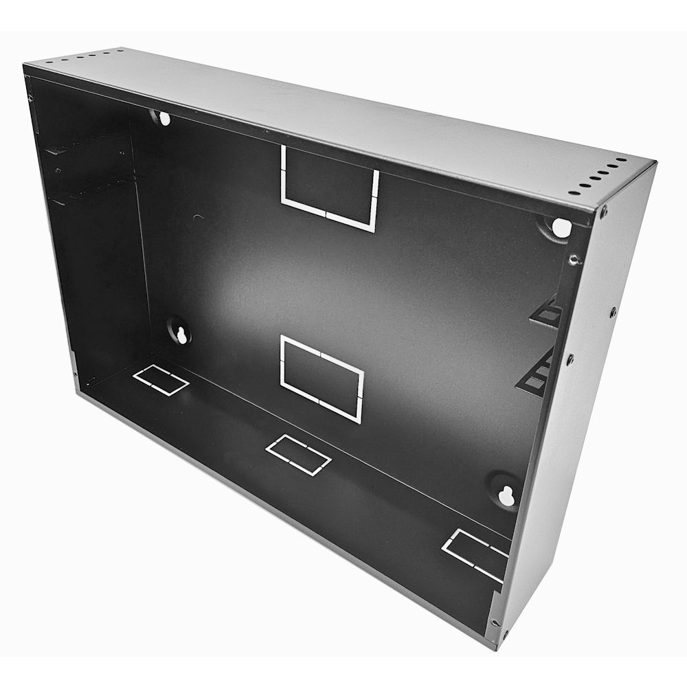 2U 19 inch Vertical Wall Mount Network Enclosure-Cabinet, Black