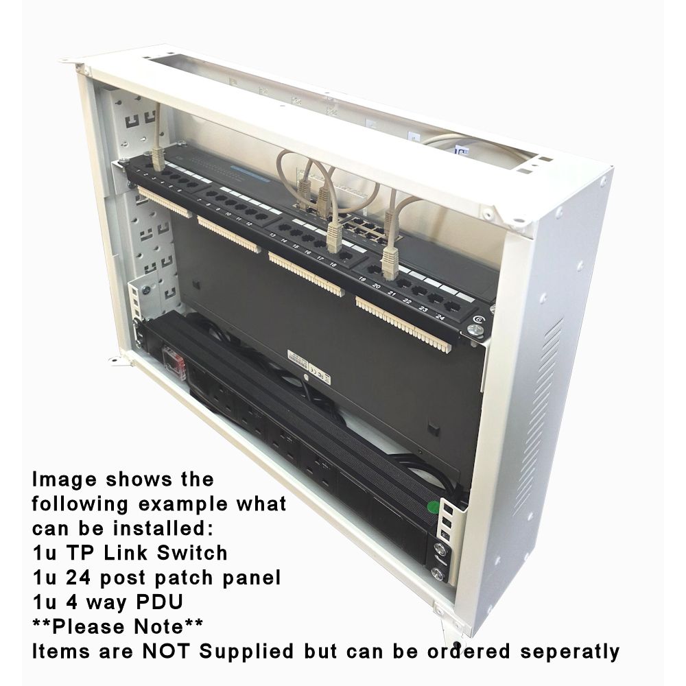 2U 19" Adjustable Low Profile Vertical Mount - Wall Mount Network / Server Cabinet 400mm Deep