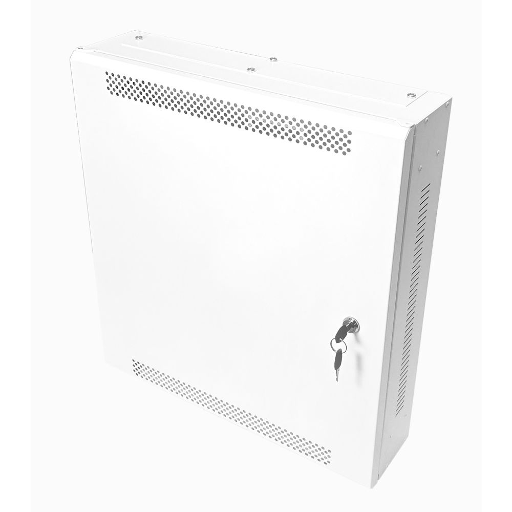 2U 19" Low Profile Vertical Mount - Wall Mount Network / Server Cabinet 600mm Deep - White