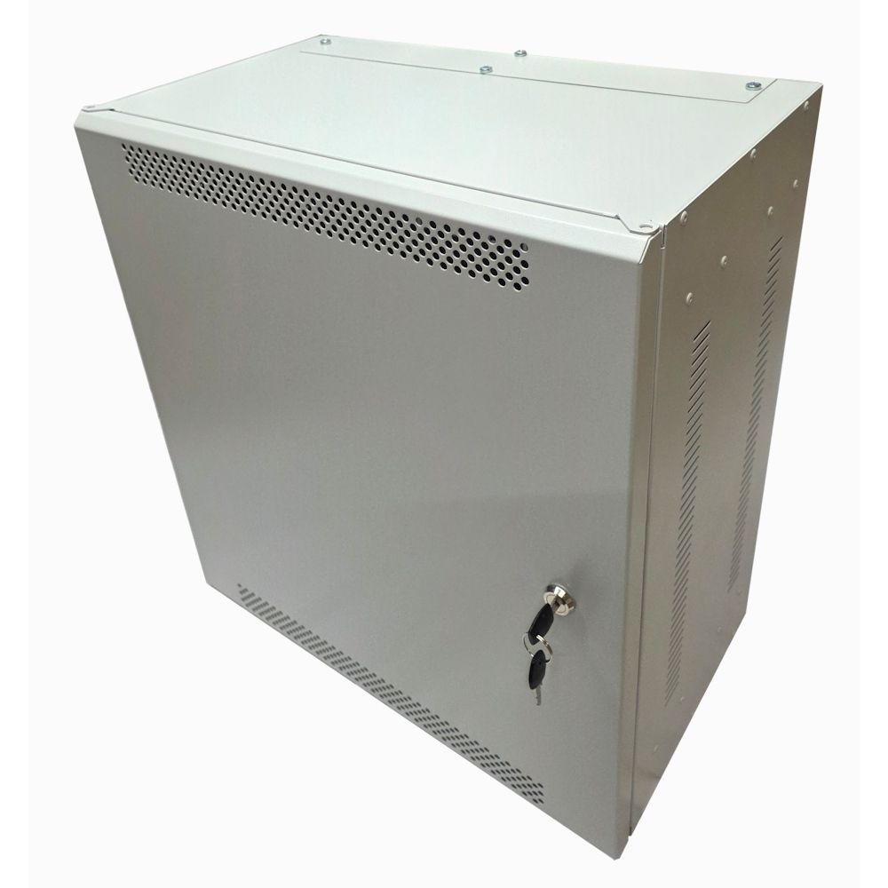 6U 19" Low Profile Adjustable Vertical Mount - Wall Mount Network / Server  Cabinet 600mm Deep - Grey