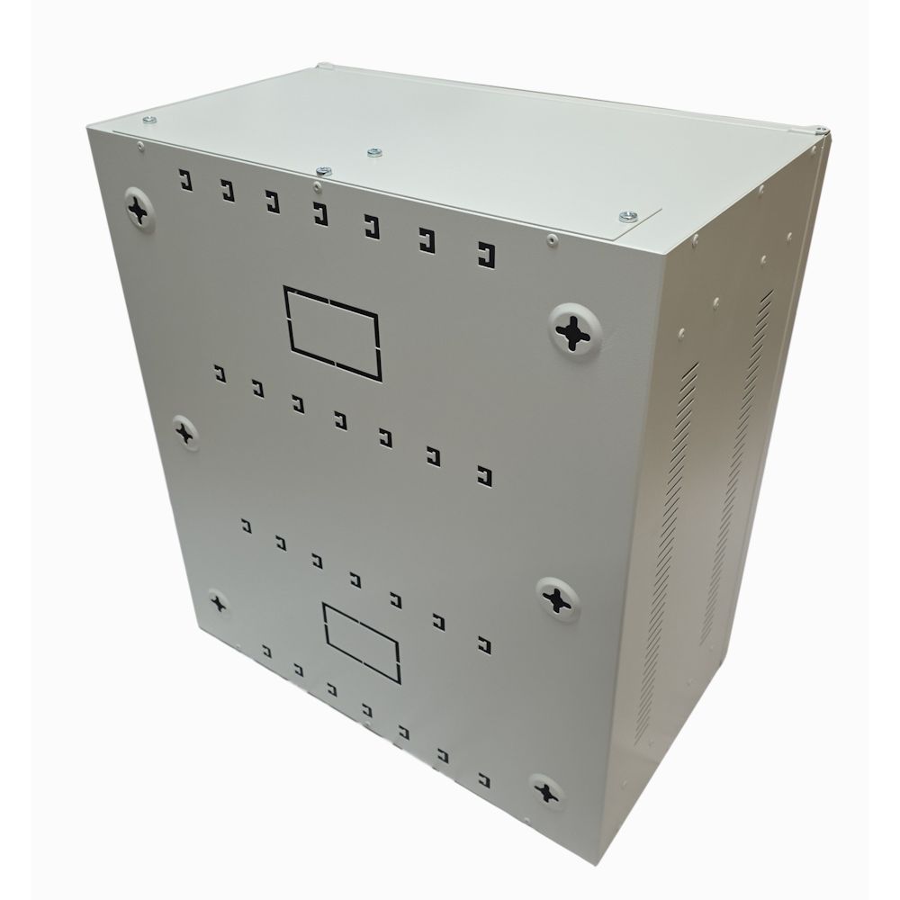 6U 19" Low Profile Adjustable Vertical Mount - Wall Mount Network / Server  Cabinet 600mm Deep - Grey