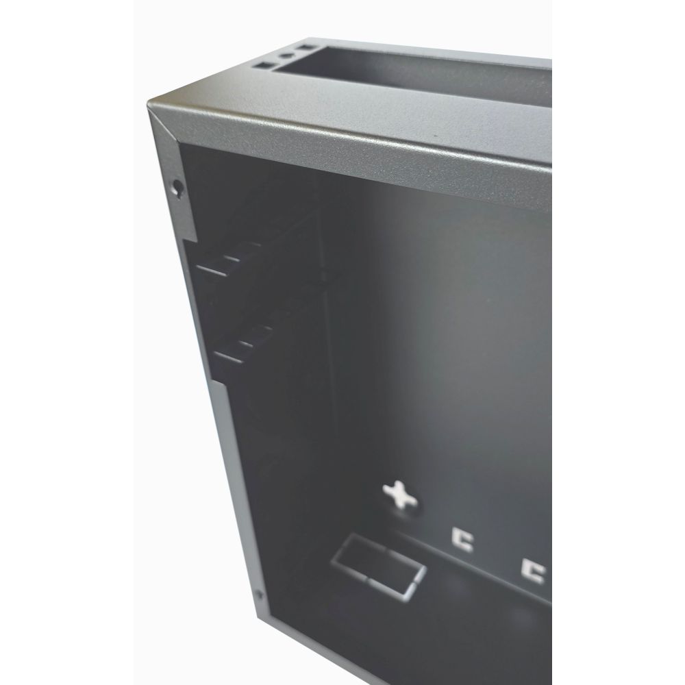 2U 19 inch Vertical Wall Mount Network Enclosure-Cabinet, Black