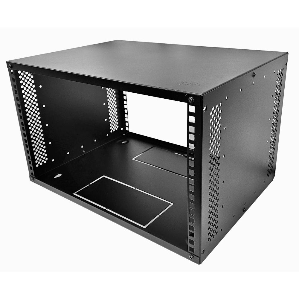 6u Desktop/Wall Mount - 350mm Deep-Flat Pack Cabinet  - Black