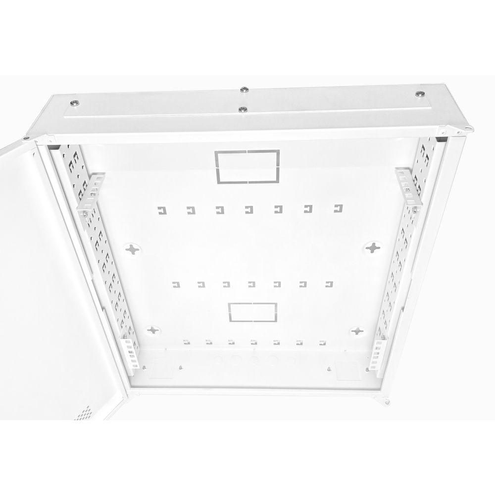 2U 19" Low Profile Vertical Mount - Wall Mount Network / Server Cabinet 600mm Deep - White