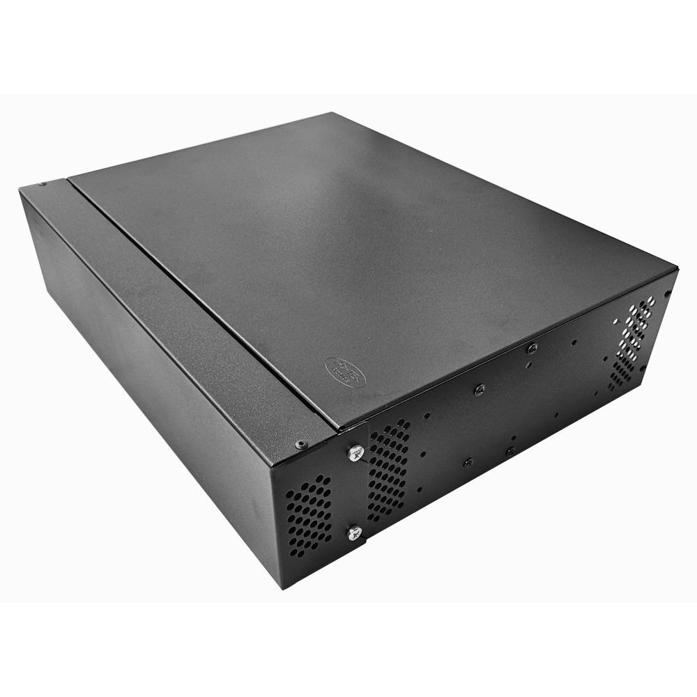 3u Desktop/Wall Mount - Front/Top Cover - Flat Pack Cabinet-Black