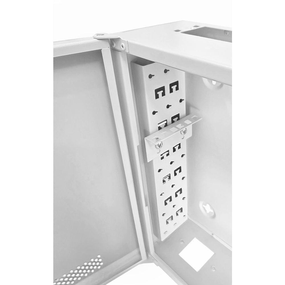 2U 19" Low Profile Vertical Mount - Wall Mount Network / Server Cabinet 400 Style - White