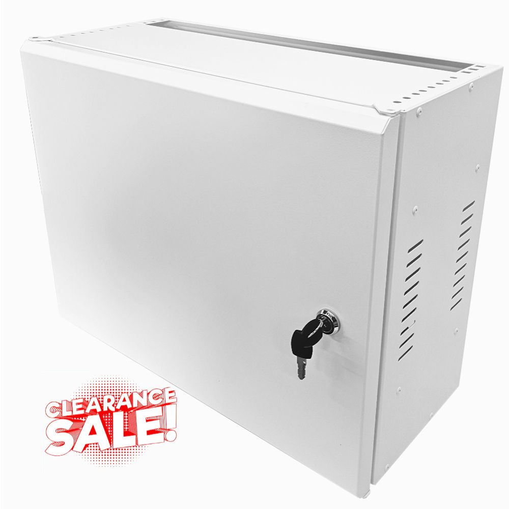 4U 19" Low Profile Vertical Mount - Wall Mount Network / Server Cabinet - 400 Style - White