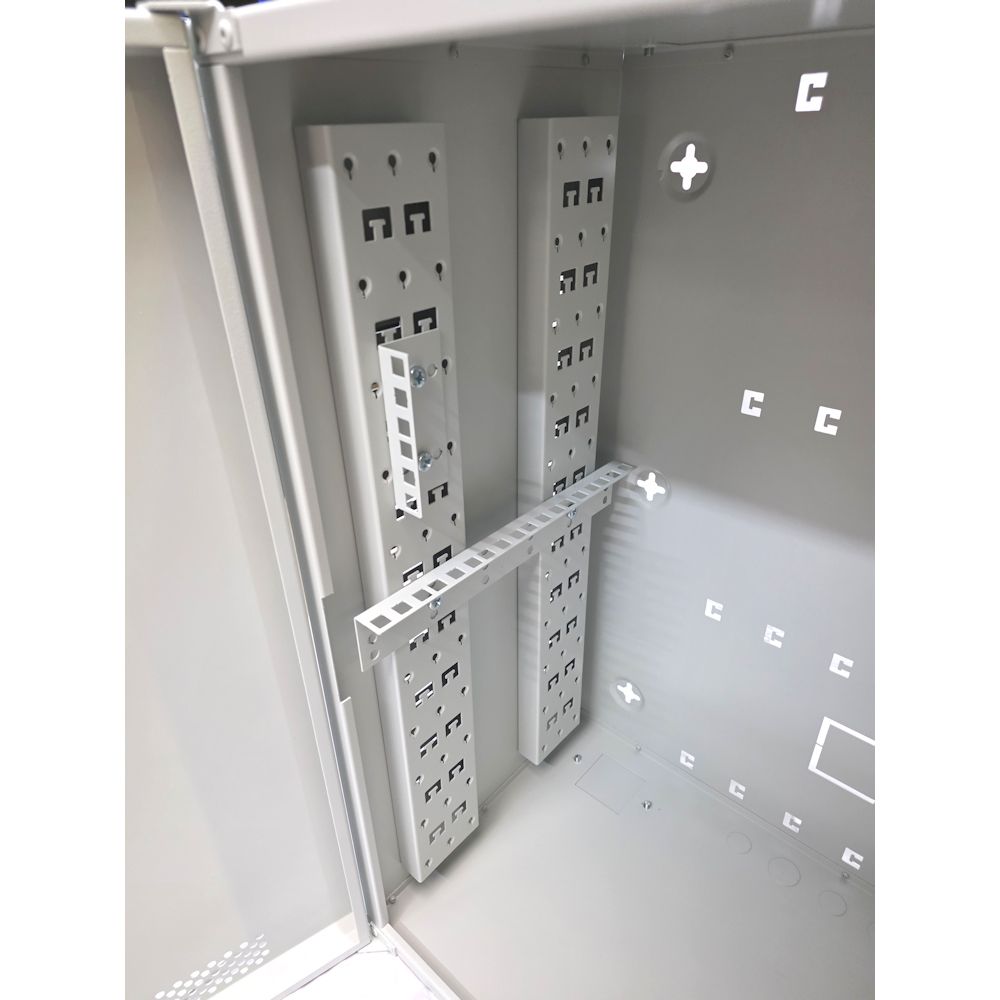 6U 19" Low Profile Adjustable Vertical Mount - Wall Mount Network / Server  Cabinet 600mm Deep - Grey
