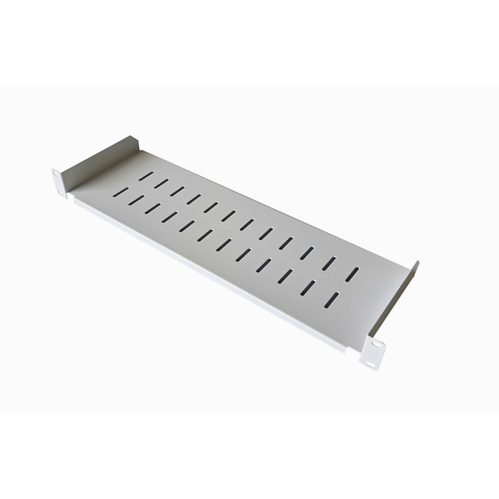 1U Rack Mount Universal Modem Shelf Cantilever Shelf 150mm Deep Light Grey