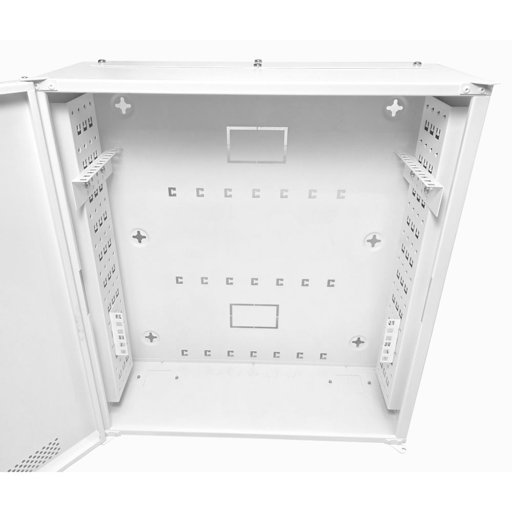4U 19" Adjustable Low Profile Vertical Mount - Wall Mount Network / Server Cabinet - 600mm Deep - White