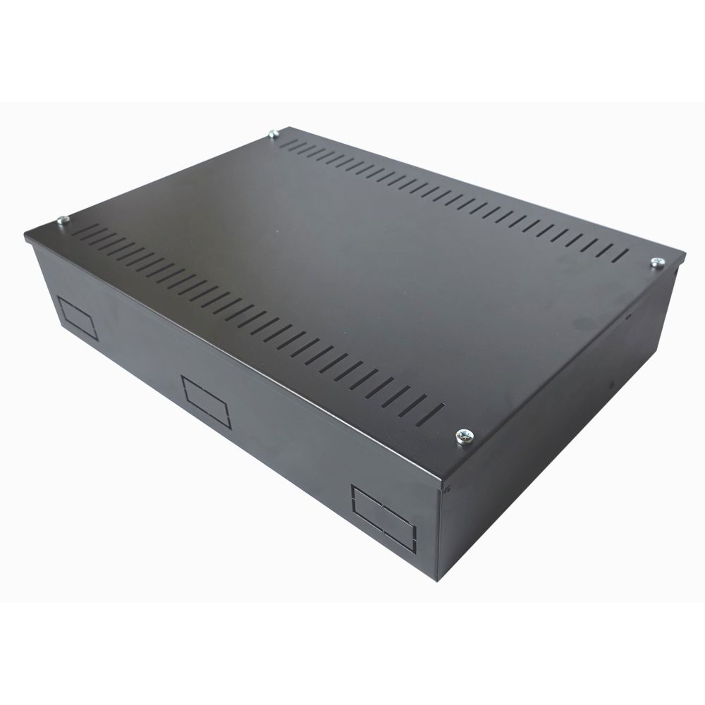 2U 19 inch Vertical Wall Mount Network Enclosure-Cabinet, Black