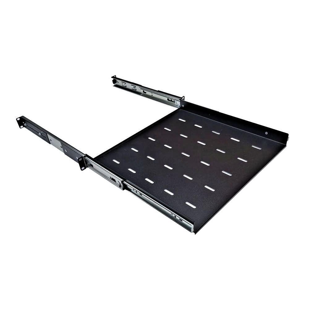 1U 19 inch Rack Mount Sliding Telescopic Shelf 400mm Deep