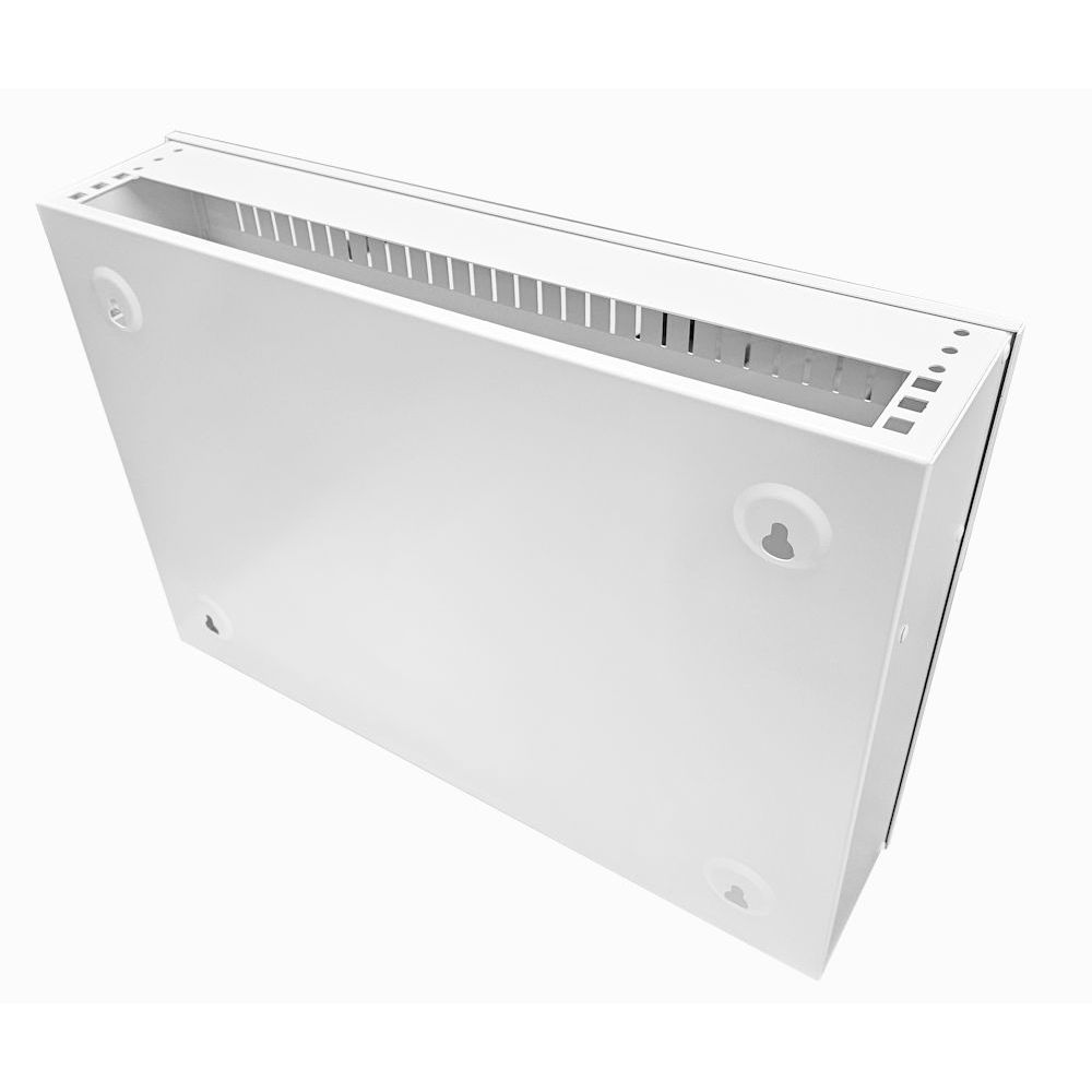 2U 19 inch Vertical Wall Mount Network Enclosure-Cabinet, White