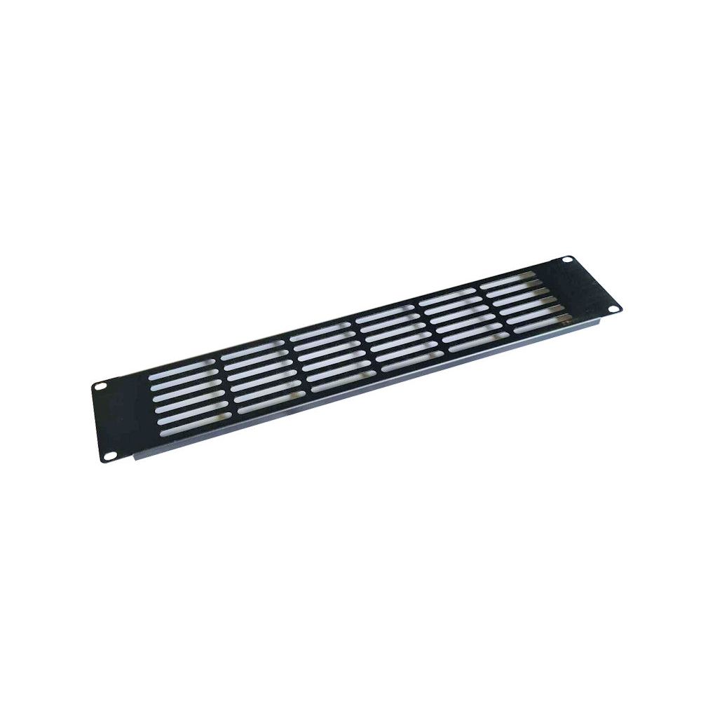 2U 19 inch Rack Mount Vented Slotted Blanking Plate