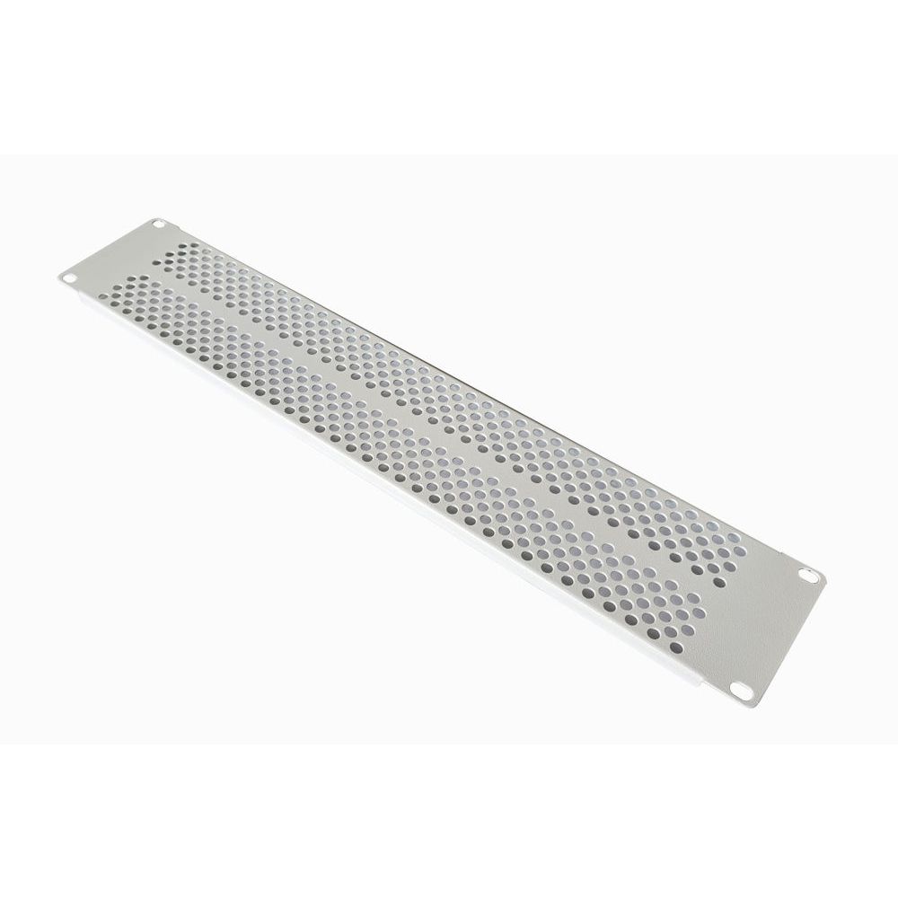 2U 19 inch Perforated Ventilation Mesh Panel-White