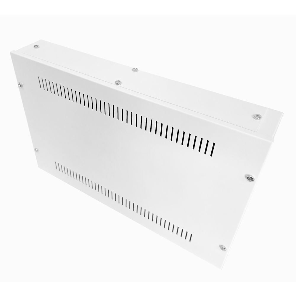 2x 22 Way Module Dins or 1u Wall Box-Universal Adjustable Enclosure-350 Style - White
