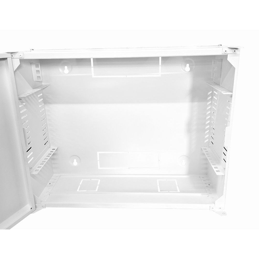 3U 19 Low Profile Vertical Wall Mount Network Cabinet 400 Style, White