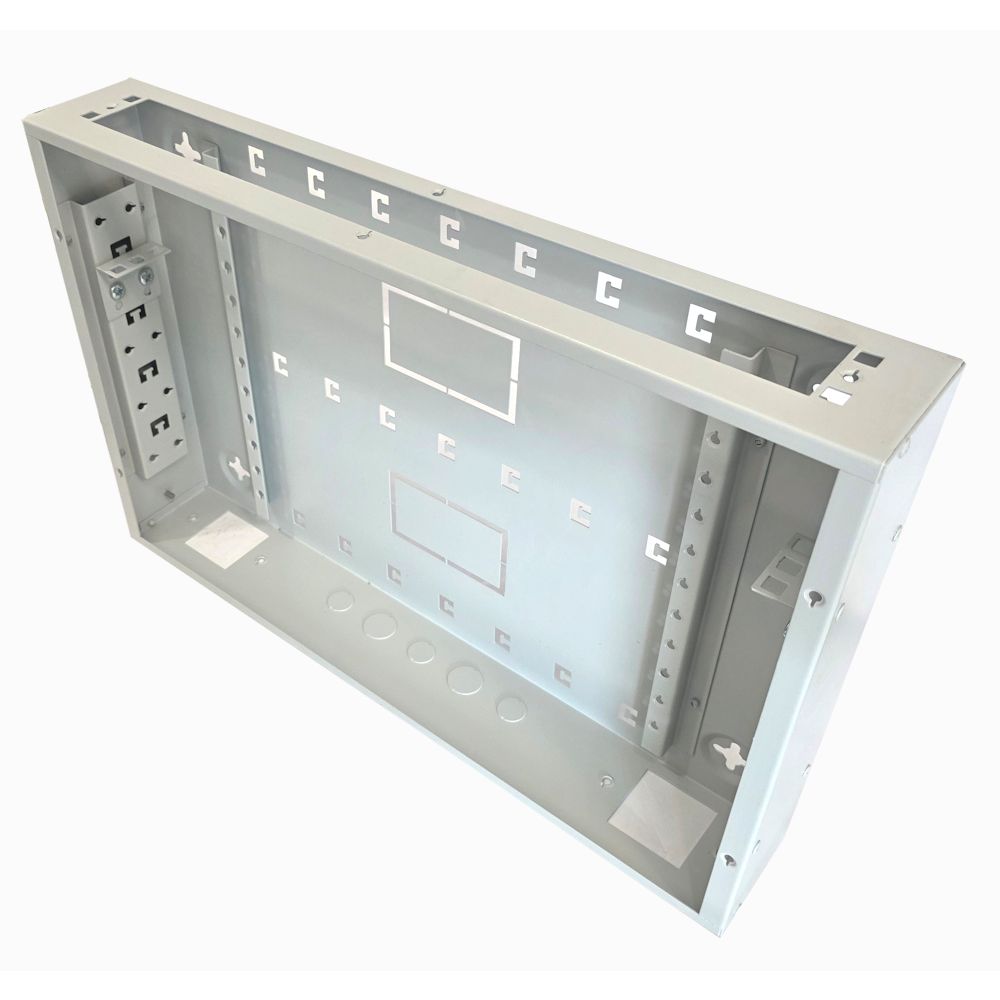 Universal Adjustable Enclosure - 2x 22 Way Module Dins / 1u Wall Box-350 Style - Grey