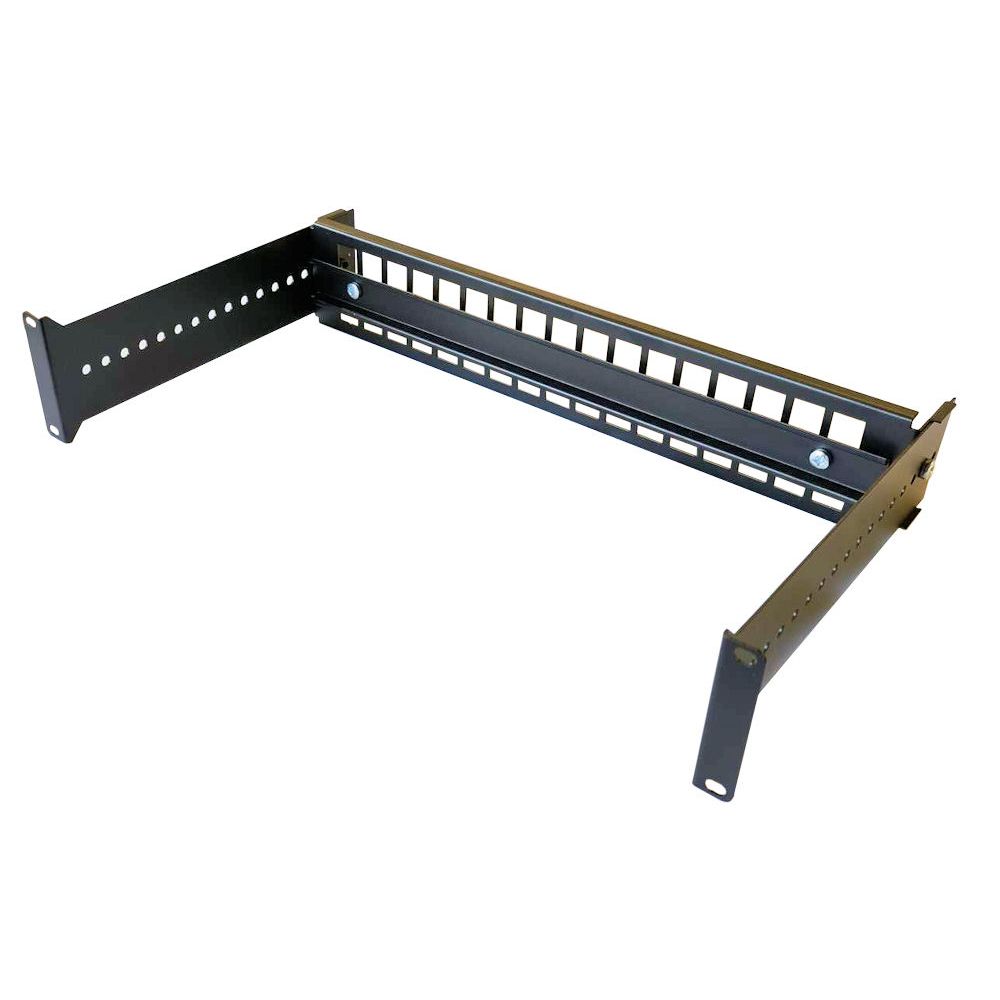 2U 19 Adjustable Rack Mount DIN Rail Panel Bracket