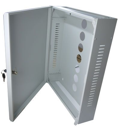 2U 19 Low Profile Vertical Wall Mount Network Cabinet 600 Style Light Grey