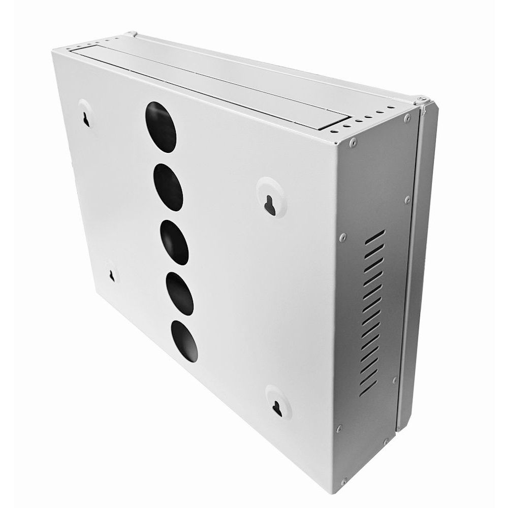 2U 19" Low Profile Vertical Wall Mount Network Cabinet 400 Style Light Grey