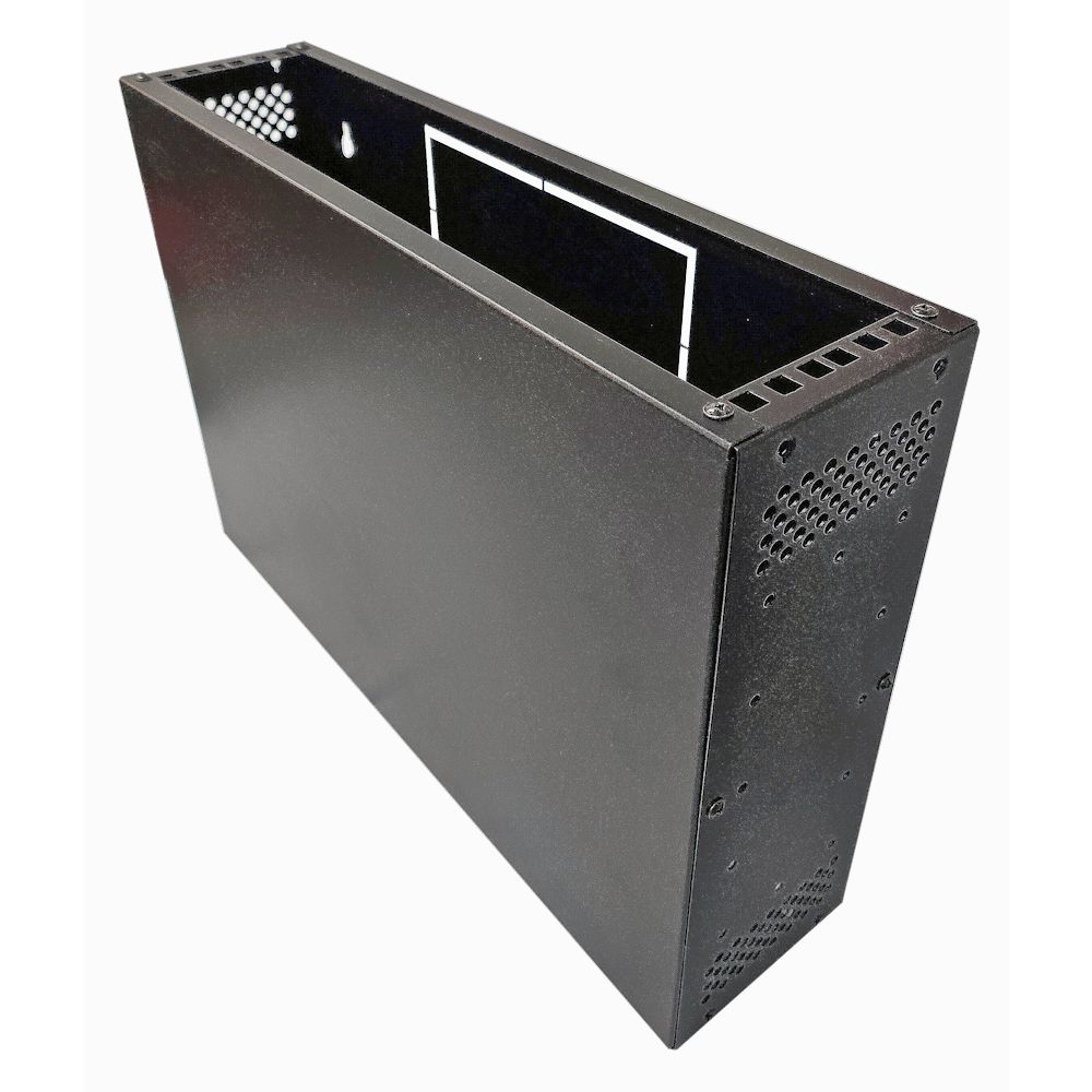 2u Desktop/Wall Mount - 450mm Deep-Flat Pack Cabinet  - Black