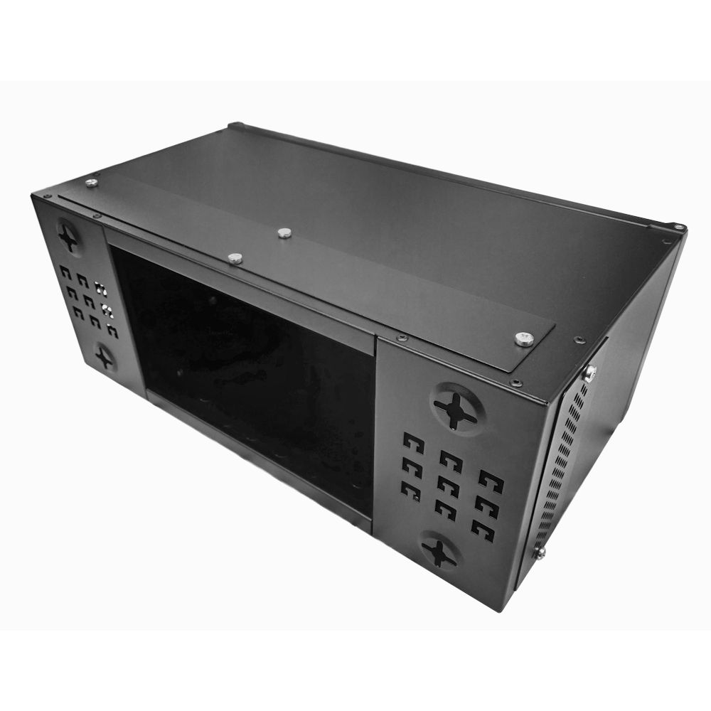 4U 19 inch Perforated Adjustable Data Cabinet Rack / Patching Network Cabinet 300mm Deep Black