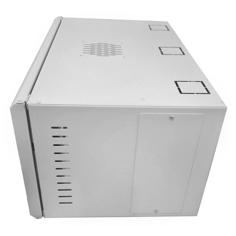 6U 19 Data Rack / Network Cabinet Fixed Front and Adjustable Rear 19 inch Rails 390mm Deep Grey