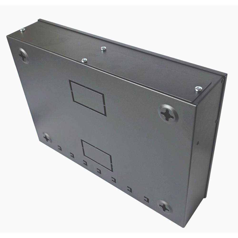 2U 19 inch Vertical Wall Mount Network Enclosure-Cabinet, Black
