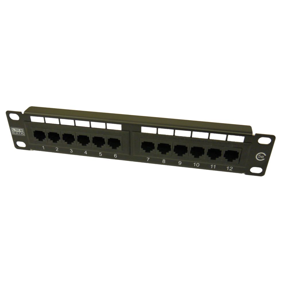 1u CAT 5E 12 Port 10 inch Patch Panel