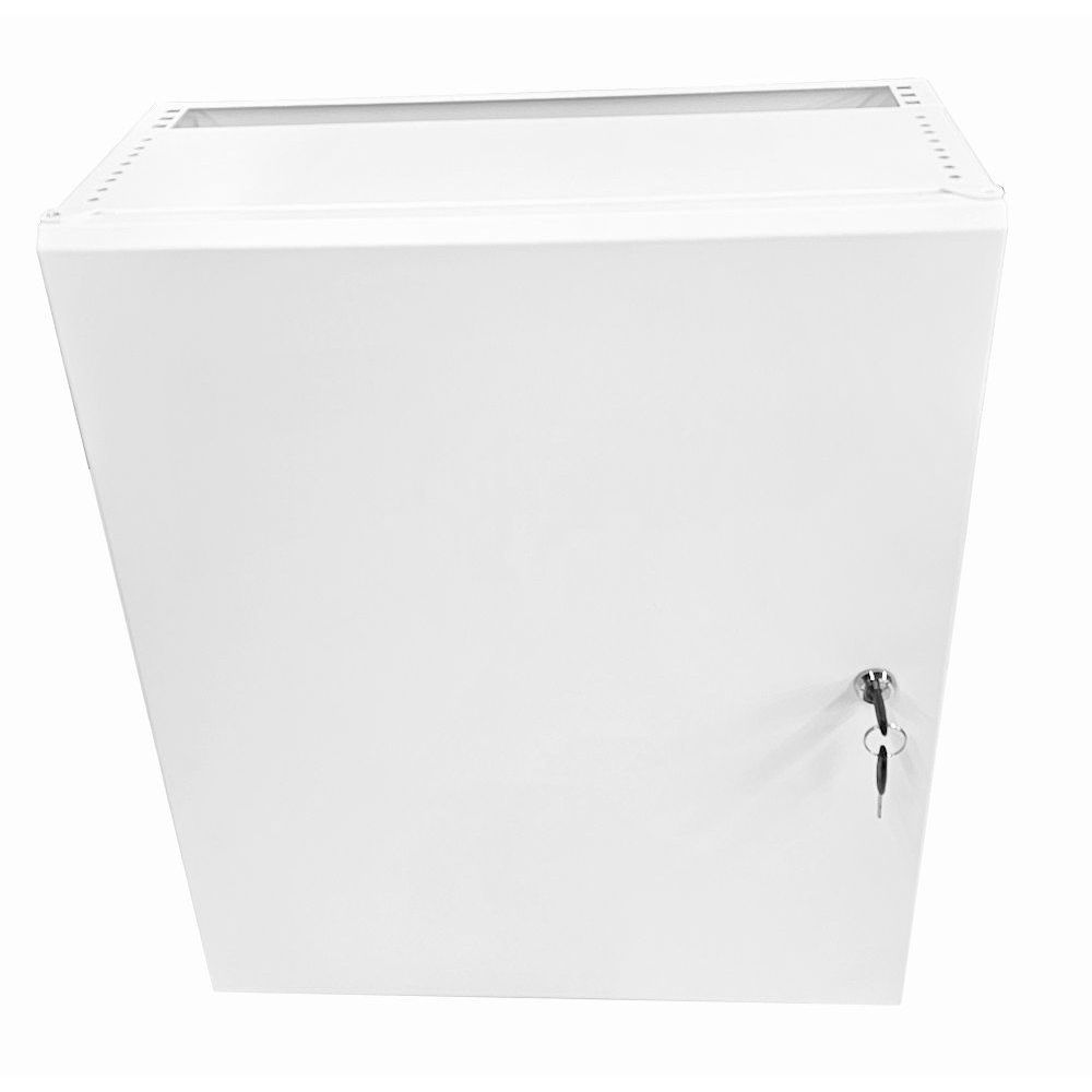 4U 19 Low Profile Vertical Wall Mount Network Cabinet 600 Style-White