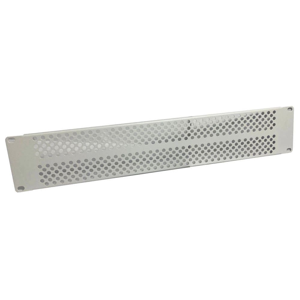 2U 19 inch Perforated Ventilation Mesh Panel-Grey