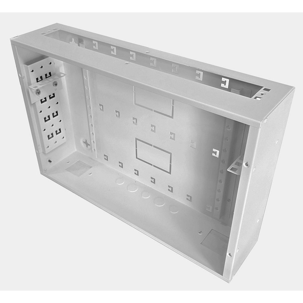 Universal Adjustable Enclosure - 2x 22 Way Module Dins / 2u Wall Box-350 Style - Grey