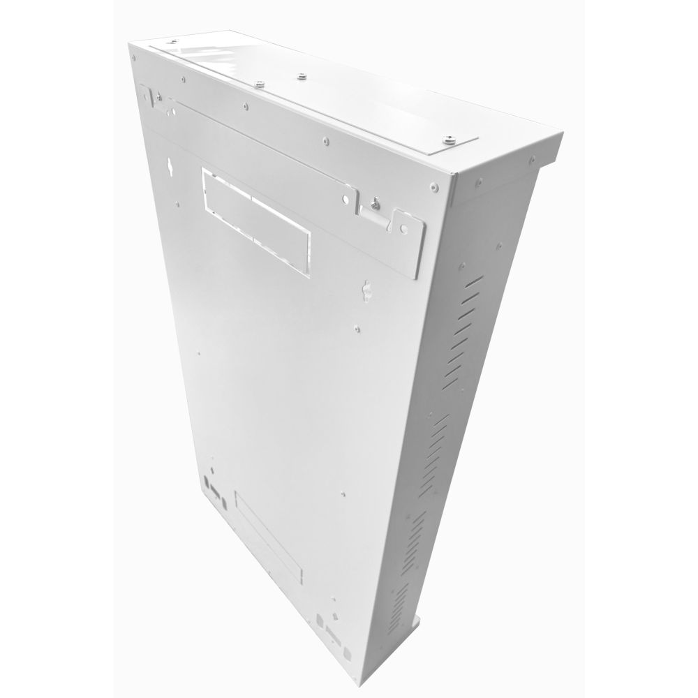 2U 19" Adjustable Low Profile Vertical Mount - Wall Mount Network / Server Cabinet 1000mm Deep - White