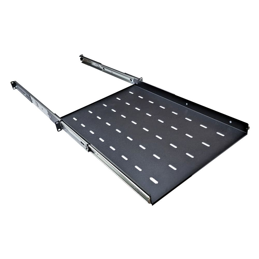 1U 19 inch 600mm Deep Rack Mount Adjustable Universal Sliding Shelf