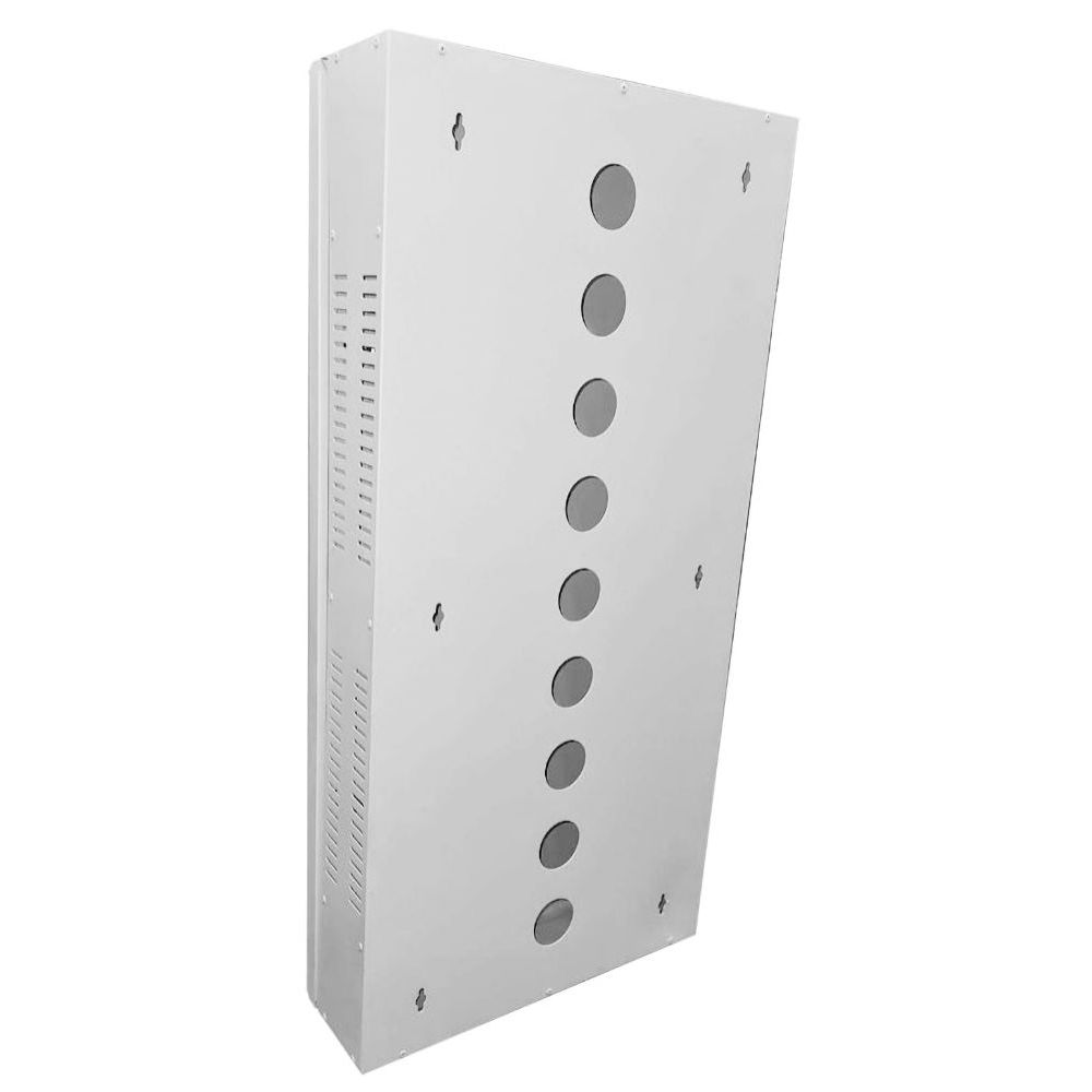 2U 19 Low Profile Vertical Wall Mount Network Cabinet 1000 Style Light Grey