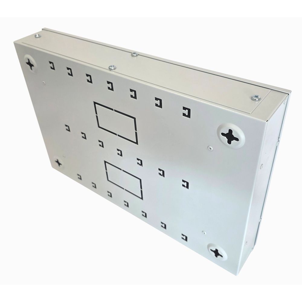 Universal Adjustable Enclosure - 2x 22 Way Module Dins / 1u Wall Box-350 Style - Grey