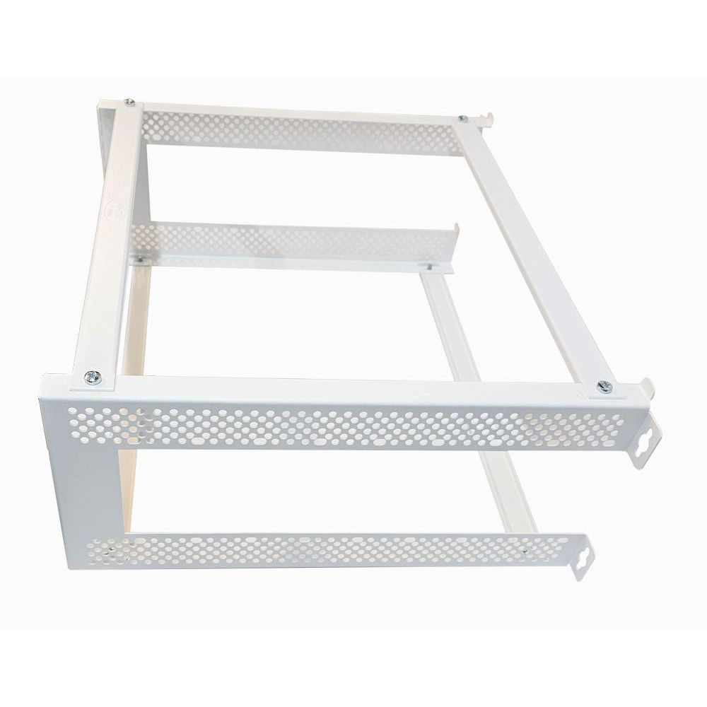 4u Open Frame Wall Rack - 450mm Deep- 2 Post - White